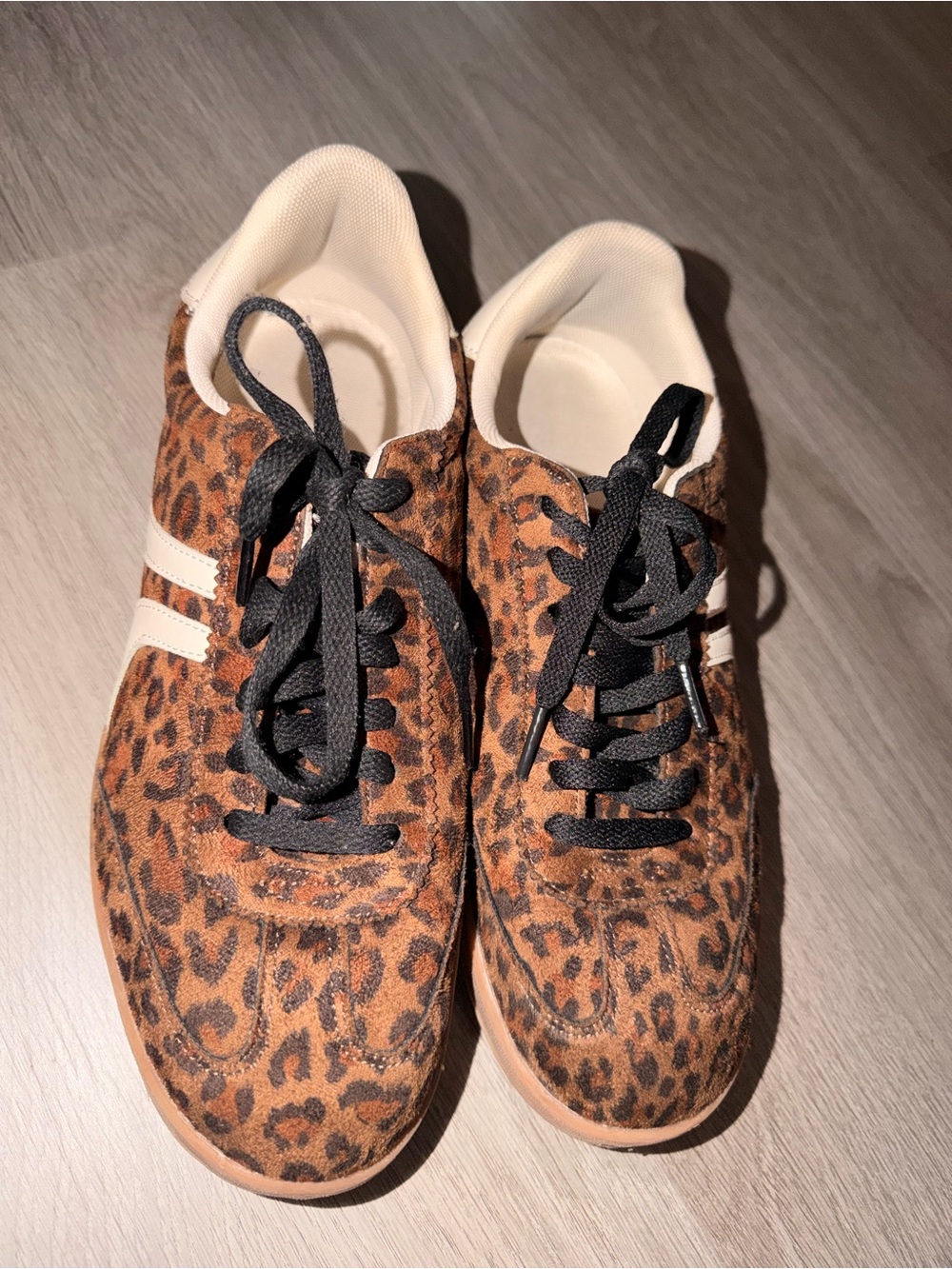 Boutique 9 Leopard Print Sneakers with Black Laces